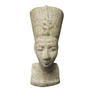 Ancient Egyptian Queen Nefertiti Bust Statue Heavy Granite Stone